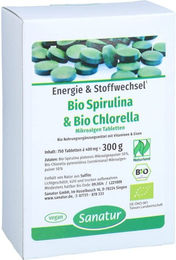 Sanatur Biospirulina und Biochlorella 2 in 1 Superfood-Mischung Bio Tabletten 750 g – Bild 1 von 1