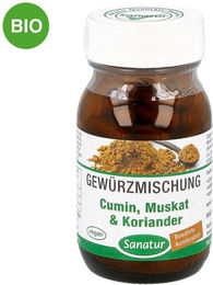 Sanatur GmbH Cumin Muskat und Koriander Gewürzmischung Kräuter-Komplex Kapseln 90 Stück – Bild 1 von 2