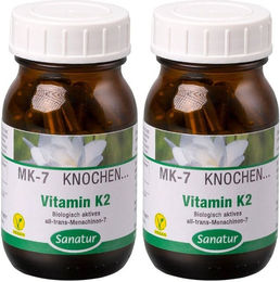 Sanatur Vitamin K2 MK-7 Kapseln 180 Stück glutenfrei laktosefrei ohne Zusatzstoffe – Bild 1 von 1