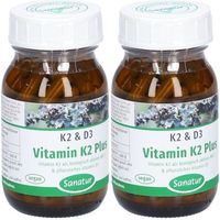 Produktbild von Sanatur Vitamin K2 Plus Kapseln mit Flechten vegan glutenfrei laktosefrei zuckerfrei 180 Stück