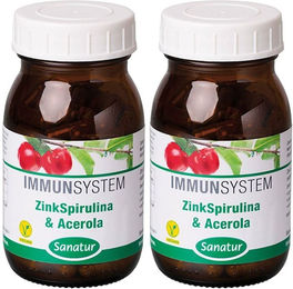 Sanatur Zink Spirulina & Acerola Superfood-Mischung vegan Kapseln 180 Stück – Bild 1 von 1