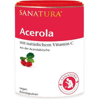 Produktbild von Sanatura Acerola Pulver mit Hagebutte natürlich