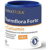 Produktbild von Sanatura Darmflora Forte mit Curcumin Pulver glutenfrei laktosefrei vegan