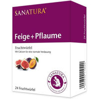 Produktbild von Sanatura FruitCubes Feige-Pflaume Gummis mit Inulin, vegan und glutenfrei, 240 g