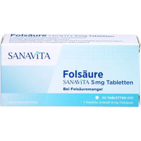 Produktbild von Sanavita Folsäure 5 mg Tabletten 20 Stück