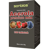 Produktbild von SANBIOS Acerola Premium Mix mit Acerola und Hagebutte Tabletten 100 Stück