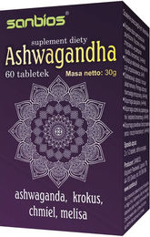 SANBIOS Ashwagandha Tabletten ohne Zusatzstoffe 60 Stück – Bild 1 von 1