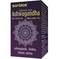 Produktbild von SANBIOS Ashwagandha Tabletten ohne Zusatzstoffe 60 Stück