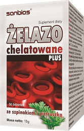 SANBIOS Chelatiertes Eisen Plus mit Bisglycinat pflanzlicher Ursprung 30 Tabletten – Bild 1 von 1