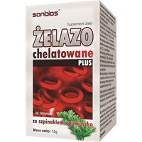 Produktbild von SANBIOS Chelatiertes Eisen Plus mit Bisglycinat pflanzlicher Ursprung 30 Tabletten