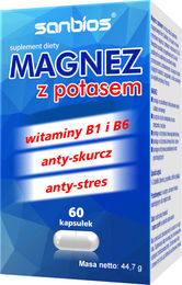 SANBIOS Magnesium Citrat mit Kalium Tabletten für Sportler 60 Stück – Bild 1 von 1