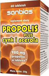 SANBIOS Propolis plus Zink und Acerola Tabletten 60 Stück – Bild 1 von 1