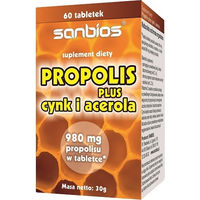 Produktbild von SANBIOS Propolis plus Zink und Acerola Tabletten 60 Stück