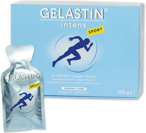 Sanct Bernhard GELASTIN intens Sport Gel mit FORTIGEL Collagen-Peptiden, Magnesium und Vitaminen, Limette, 30 x 24 g, glutenfrei, laktosefrei und alkoholfrei – Bild 1 von 1