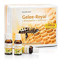 Produktbild von Sanct Bernhard Gelee Royale mit Blütenpollen und Vitamin E als flüssige Trinkfläschchen