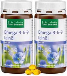 Sanct Bernhard Omega-3-6-9 Leinöl-Kapseln Bio 360 Stück – Bild 1 von 1