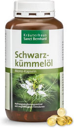 Sanct Bernhard Schwarzkümmelöl Bio Kapseln 400 mg – Bild 1 von 2