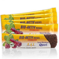 Produktbild von Sanct Bernhard Sport Bio-Aktiv-Riegel Cranberry zuckerfrei bio laktosefrei und glutenfrei