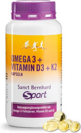 Sanct Bernhard Sport Omega-3 mit Vitamin D3 und K2 Kapseln für Sportler 120 Stück – Bild 1 von 1