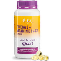 Produktbild von Sanct Bernhard Sport Omega-3 mit Vitamin D3 und K2 Kapseln für Sportler 120 Stück