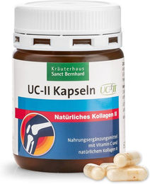 Sanct Bernhard UC-II Kapseln mit Kollagen Typ II und Vitamin C vegetarisch 60 Kapseln – Bild 1 von 3