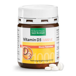 Sanct Bernhard Vitamin D3 1.000 I.E. Tabletten 250 Stück – Bild 1 von 1