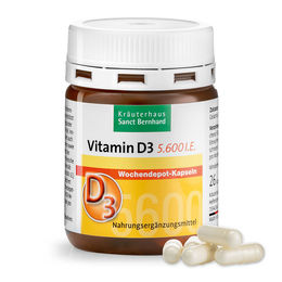 Sanct Bernhard Vitamin D3 5600 IE Wochendepot Kapseln 26 Stück – Bild 1 von 1