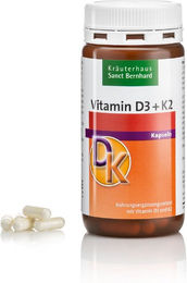 Sanct Bernhard Vitamin D3 + K2 Kapseln 180 Stück vegan – Bild 1 von 1