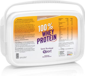 Sanct Bernhard Whey Protein Konzentrat 100 % Neutral Pulver vegetarisch ohne Zusatzstoffe 1000 g – Bild 1 von 3