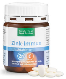 Sanct Bernhard Zink-Immun Lutschtabletten mit Ascorbinsäure und Zink Citrat vegan 120 Stück – Bild 1 von 2