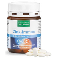 Produktbild von Sanct Bernhard Zink-Immun Lutschtabletten mit Ascorbinsäure und Zink Citrat vegan 120 Stück