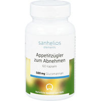 Produktbild von Sanhelios Appetitzügler Glucomannan 3000mg hochdosiert Kapseln 60 Stück vegan laktosefrei