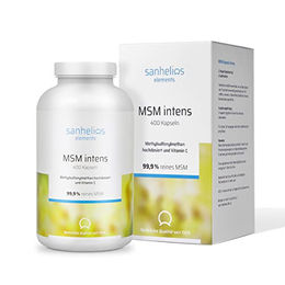 Sanhelios MSM Kapseln mit Vitamin C 1600 mg vegan laktosefrei ohne Zusatzstoffe 400 Kapseln – Bild 1 von 3