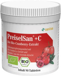 sanitas PREISELSAN + C BIO Tabletten mit Acerola und Hagebutte 90 Stück – Bild 1 von 2