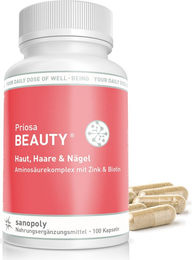 Sanopoly Priosa Beauty Kollagen-Kombi Aminosäurekomplex mit Zink und Biotin vegan 100 Kapseln – Bild 1 von 1
