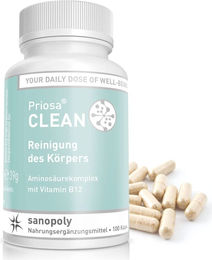 Sanopoly Priosa Clean Kapseln mit Aminosäuren und B-Vitaminen vegan 100 Stück – Bild 1 von 1