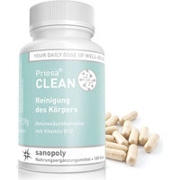 Produktbild von Sanopoly Priosa Clean Kapseln mit Aminosäuren und B-Vitaminen vegan 100 Stück