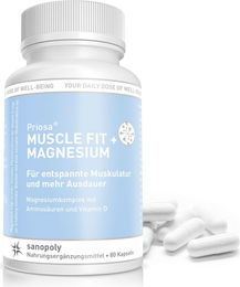 Sanopoly Priosa Muscle Fit Magnesium-Komplex vegan 80 Kapseln – Bild 1 von 2