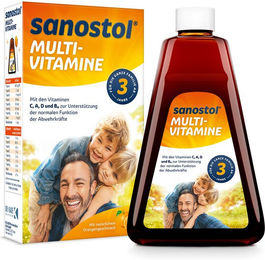 Sanostol Multi-Vitamine von Dr. Kade mit Vitamin C und D als Flüssigkeit für Kinder und Erwachsene 230 ml – Bild 1 von 3