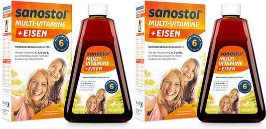 Sanostol plus Eisen mit 9 Vitaminen von DR. KADE als Flüssigkeit für Kinder, Erwachsene sowie Schwangere und Stillende – Bild 1 von 1