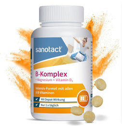 sanotact B-Komplex Magnesium Vitamin D3 Tabletten für Erwachsene 180 Stück – Bild 1 von 2