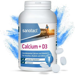 sanotact Calcium + D3 Tabletten 300 Stück vegetarisch glutenfrei laktosefrei 264 g – Bild 1 von 2