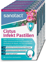sanotact Cistus Infekt Lutschtabletten mit Cistus-Echinacea-Extrakt und Gummi arabicum pflanzlicher Ursprung 180 Stück – Bild 1 von 2