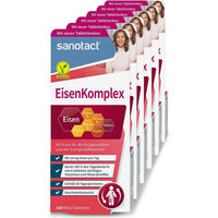 Produktbild von sanotact Eisen Komplex vegan Mini-Tabletten für Frauen, Schwangere und Stillende