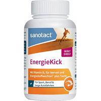 Produktbild von sanotact EnergyKick Kapseln mit Koffein, Taurin und Vitamin B2 vegan und zuckerfrei 20 Stück