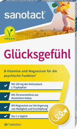 Sanotact Glücksgefühl Anti-Stress-Komplex mit B-Komplex Tabletten, 20 Stück – Bild 1 von 3