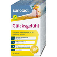 Produktbild von sanotact Glücksgefühl Tabletten mit L-Tryptophan vegan glutenfrei laktosefrei zuckerfrei 120 Stück