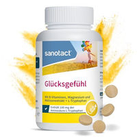 Produktbild von sanotact Glücksgefühl Tabletten mit L-Tryptophan und B-Komplex 90 Stück vegan glutenfrei laktosefrei
