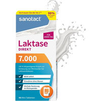 Produktbild von sanotact Laktase 7.000 DIREKT Tabletten vegetarisch 90 Stück