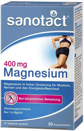 Sanotact Magnesium 400 mg Lutschtabletten vegan zuckerfrei laktosefrei glutenfrei – Bild 1 von 1
